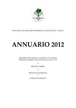 Annuario delle attività 2012