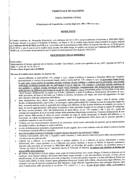 i TRIBUNALE DI SALERNO - Aste Giudiziarie Salerno