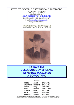 TESTO COMPLETO  - Societ&agrave; di Mutuo Soccorso Matteo