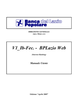 V1_Ib-Fec. - BPLazio Web - Banca Popolare del Lazio