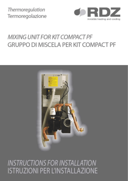 Manuale tecnico Gruppo di Miscela Kit Compact PF