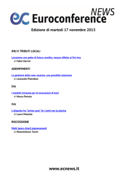 Edizione di martedì 17 novembre 2015