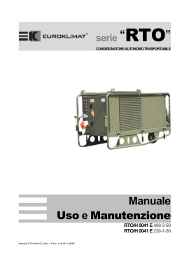 Manuale Uso e Manutenzione