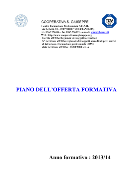 P.O.F Piano Offerta Formativa 2013/2014