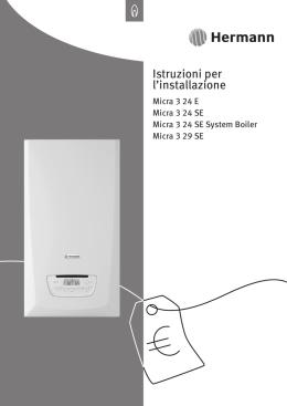 Micra 3 - manuale d`installazione