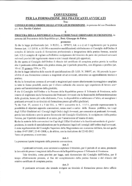 Convenzione Procura 2012 - Ordine degli Avvocati di Frosinone