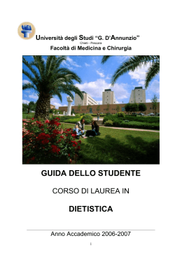 1° semestre - Università degli Studi "G. d`Annunzio"