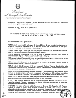 Linee guida in materia di tirocini 2013