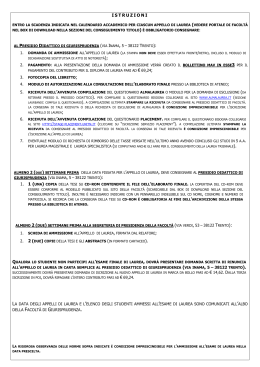 istruzioni 1. 1 - Università degli Studi di Trento