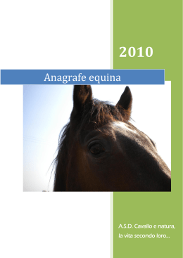 Anagrafe equina - Cavallo e Natura