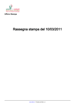 10 marzo 2011 - Unione dei Comuni della Bassa Romagna