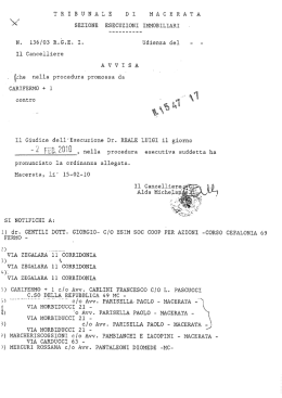 N. м36/03 R.C.E. 1. Udienza del - -