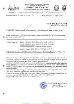 Calendario udienze 2015-2016 - Istituto Comprensivo di Borgo