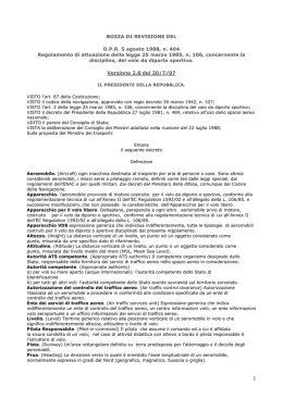 BOZZA DI REVISIONE DEL D.P.R. 5 agosto 1988, n. 404