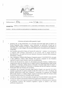 Deliberazionen&deg; in Clﬁо8 - Azienda Ospedaliera Sant`Anna e San