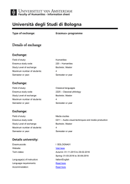 Universit&agrave; degli Studi di Bologna