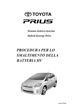 Guida alla demolizione dei veicoli ibridi - Prius3 (ZVW30)
