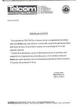 Conformità serbatoi serie BUNKER
