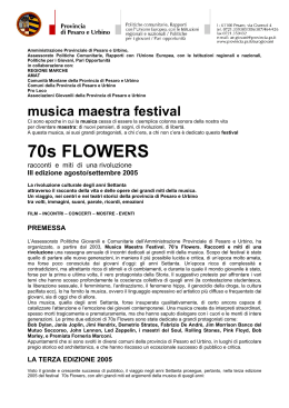 libretto 70`s flowers 2005 - Provincia di Pesaro e Urbino
