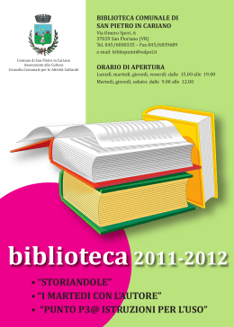 biblioteca2011-2012 - Comune di San Pietro in Cariano