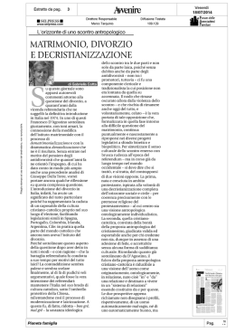 Matrimonio, divorzio e decristianizzazione