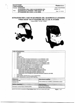 Istruzioni per l`uso in sicurezza del quadriciclo leggero