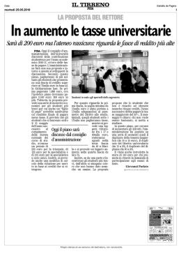 In aumento le tasse universitarie