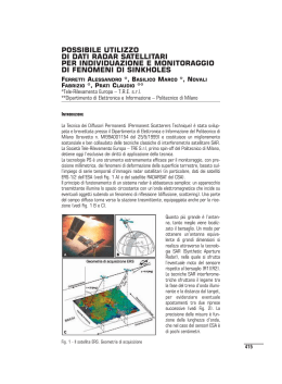 dati radar satellitari fenomeni di sinkholes
