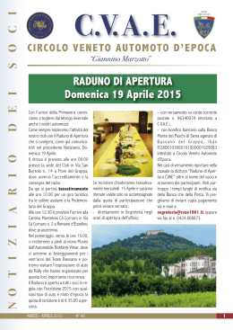 Notiziario Marzo 2015 - Circolo Veneto Automoto d`Epoca