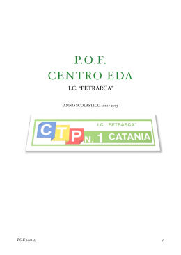 POF del C.T.P - Istituto Comprensivo Petrarca