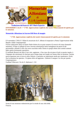 Memoriale 31 maggio - Sant`Alfonso e dintorni