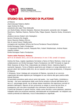 studio sul simposio di platone - Emilia Romagna Teatro Fondazione