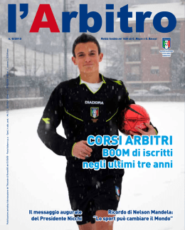 Rivista l`Arbitro 6/2013 - Associazione Italiana Arbitri
