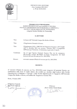 n. 49 del 18/03/2015 - Universit&agrave; Campus Bio