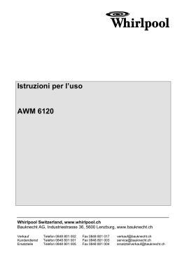 Istruzioni per l`uso AWM 6120