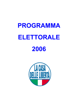 programma elettorale 2006 - Leggi e informazione radiotelevisiva
