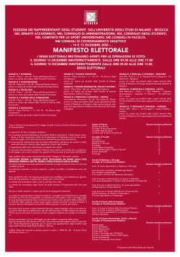 Manifesto elettorale - University of Milano