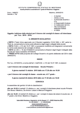 ISTITUTO COMPRENSIVO STATALE Dl MESTRINO