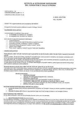 ISTITUTO di ISTRUZIONE SUPERIORE DEL