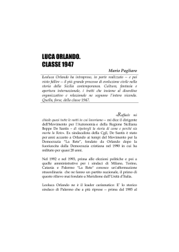 LUCA ORLANDO. CLASSE 1947