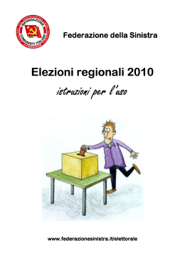 Istruzioni per le elezioni Regioni ordinarie 2010