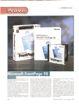 Introduzìone a Microsoft FrontPage 98