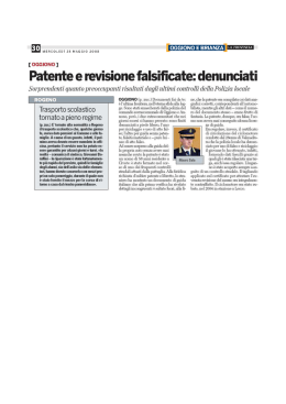 28 maggio 2008 Patente e Revisione Falsificate