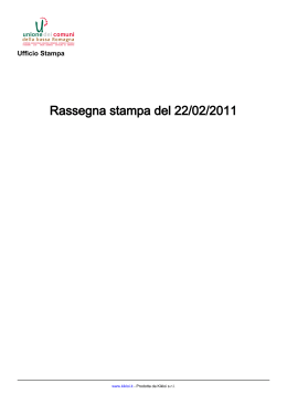 22 febbraio 2011 - Unione dei Comuni della Bassa Romagna