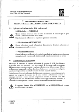 Manuale di uso e manutenzione PRATIKA 245 Big Trainabile ,