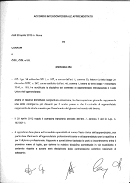 accordo interconfederale apprendistato