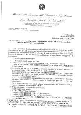 Informazioni su tasse scolastiche e contributo interno