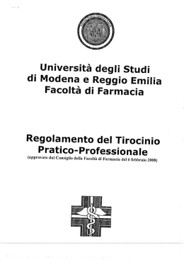 Regolamento per il Tirocinio_approv. in data 06.02.2008