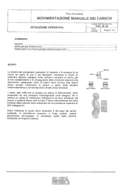 movimentazione manuale dei carichi