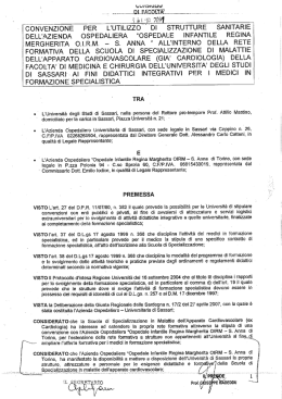 èe facoeîé? convenzione per l`utilizzo di strutture sanitarie dell